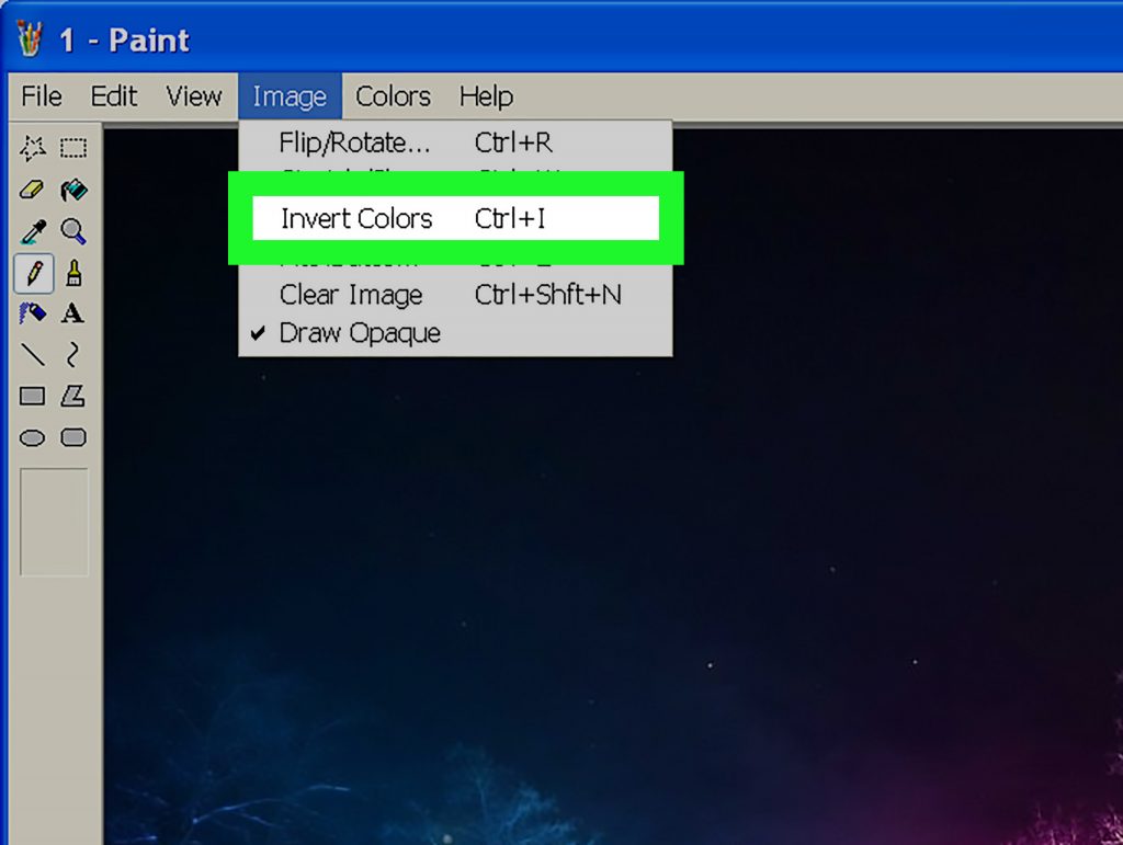 Как инвертировать цвета в paint net