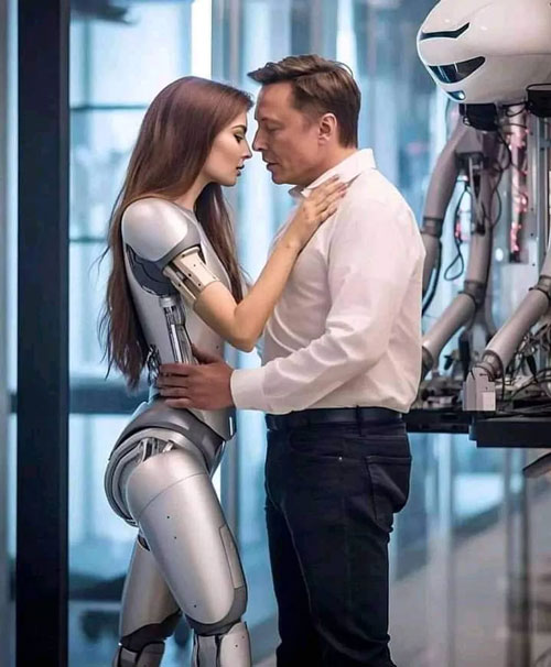Вся правда о шокирующем фото миллиардера Илона Маска, целующего робота Фото 1