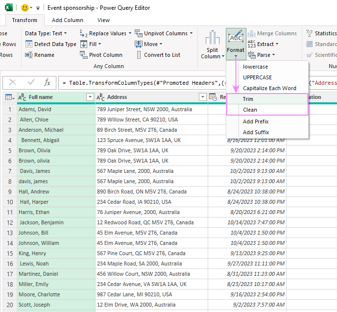 Excel query как включить